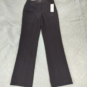 2/$30 NWT Atelier Luxe Black Pin Stripe Stretch Dress Pants Trousers Womens Sz 4